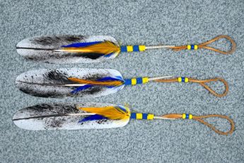 Hand Painted Eagle Feather Coup